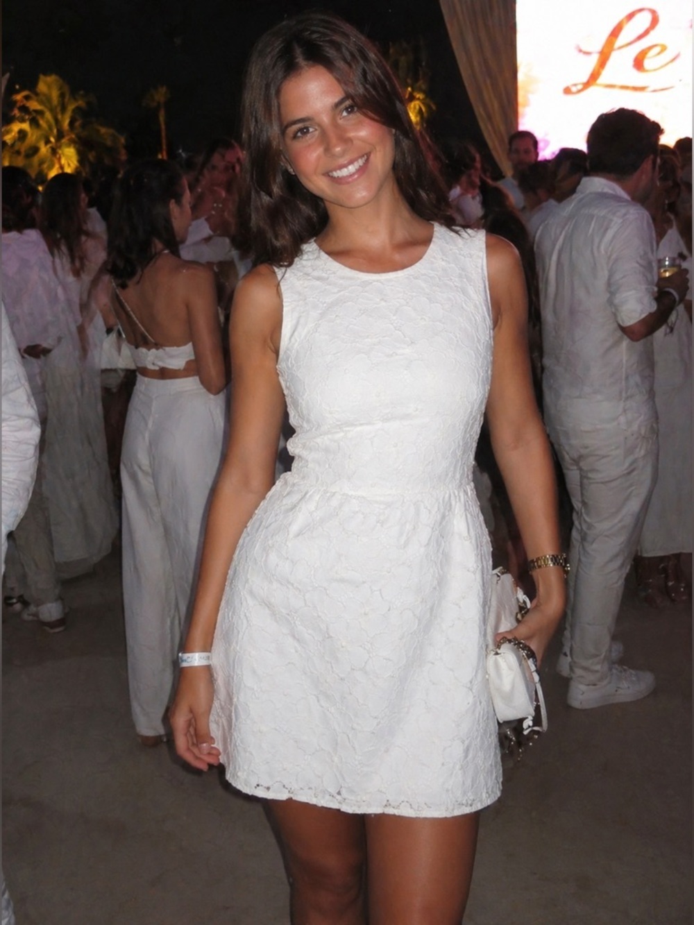 Dolce Vita White Lace Sleeveless Mini Dress